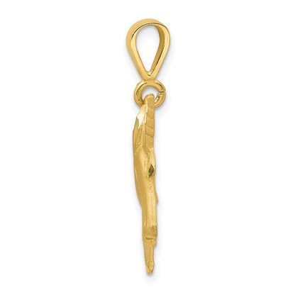 10K Gelbgold Einhorn Kopf Charm