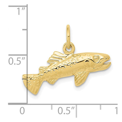 10K Gelbgold Fisch Charm