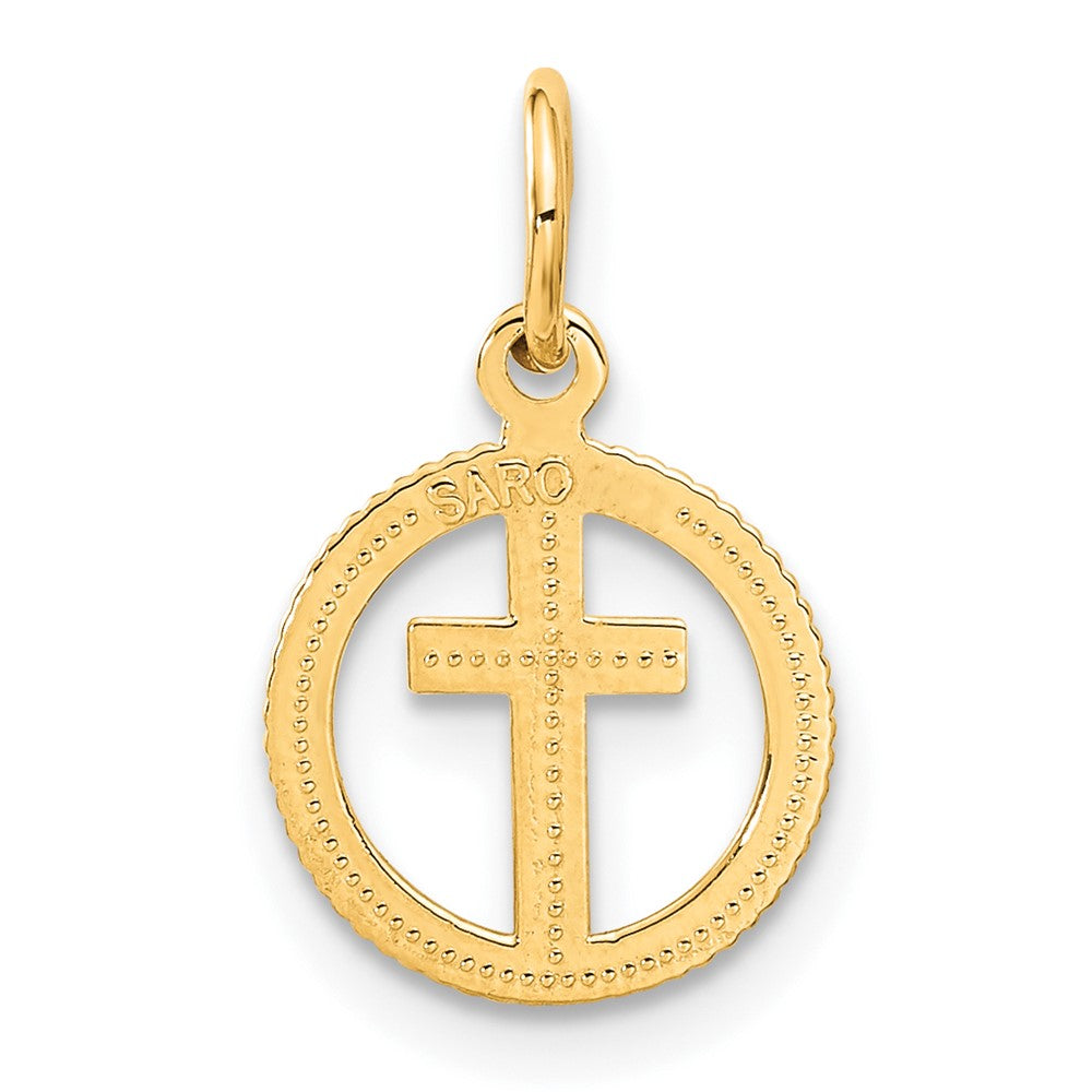 10K Gelbgold Eternal Leben Kreuz Charm
