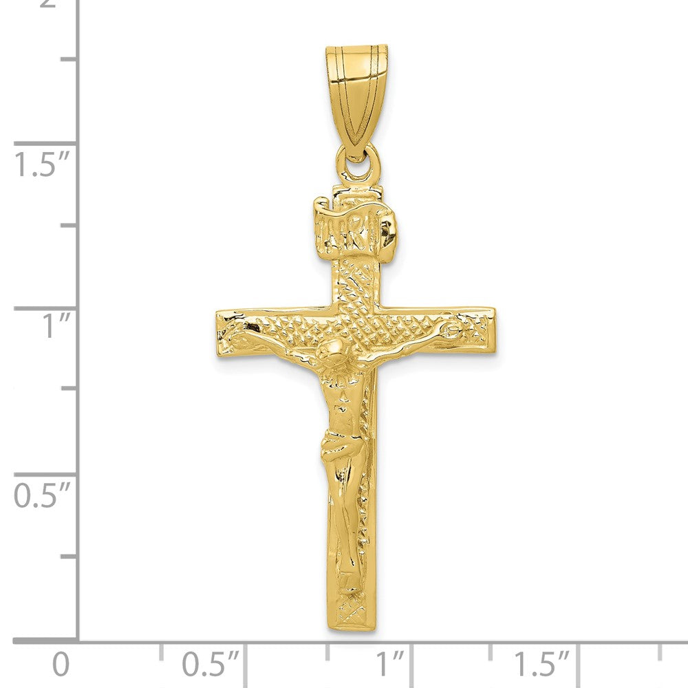10K Gelbgold Inri Kruzifix Anhänger