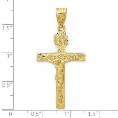 10K Gelbgold Inri Kruzifix Anhänger