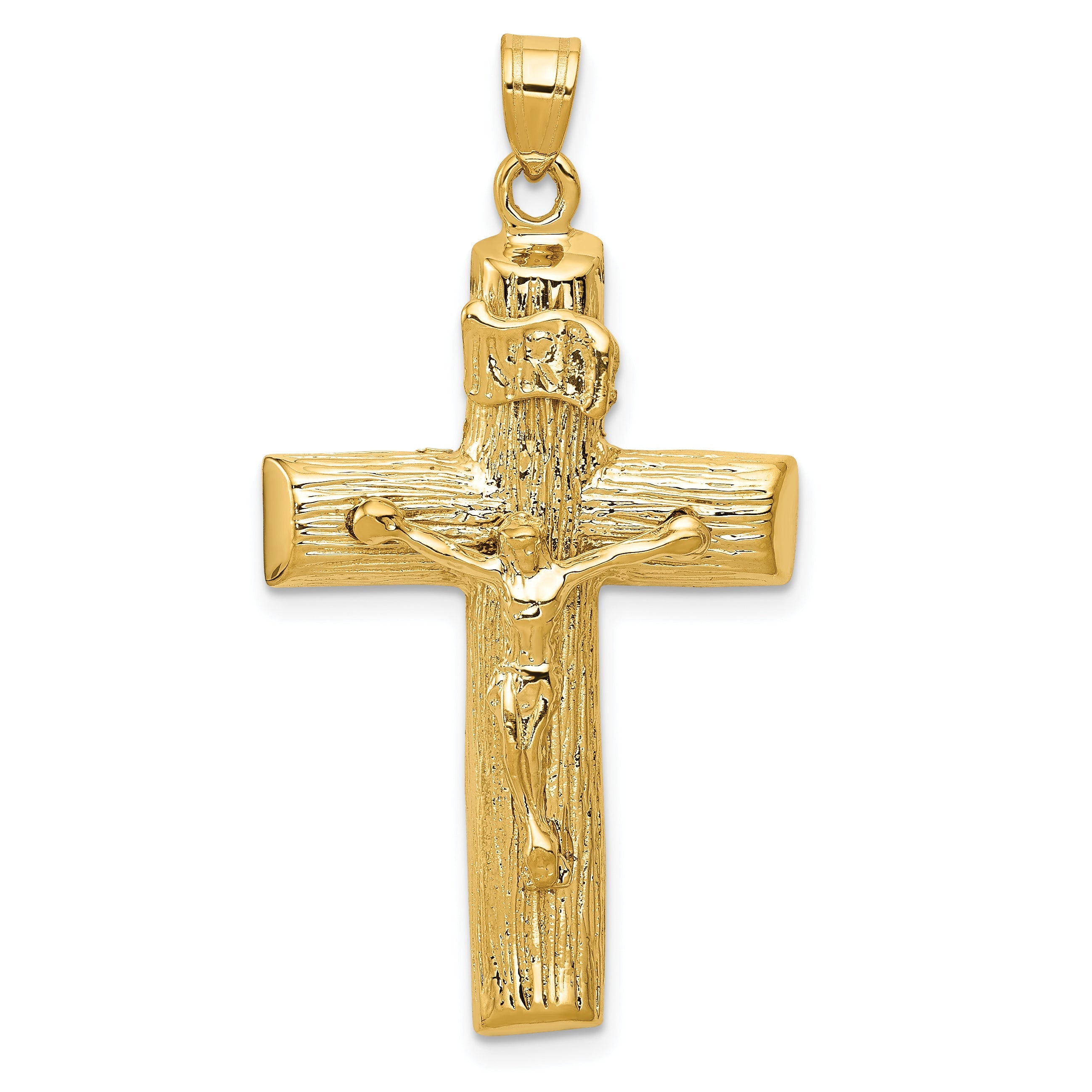 10K Gelbgold Kruzifix Charm
