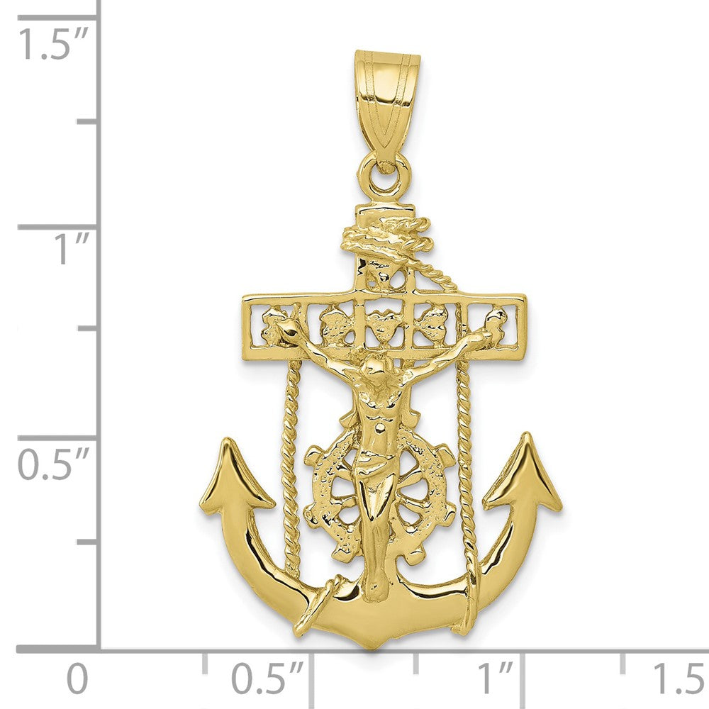 10K Gelbgold Mariners Kreuz Anhänger