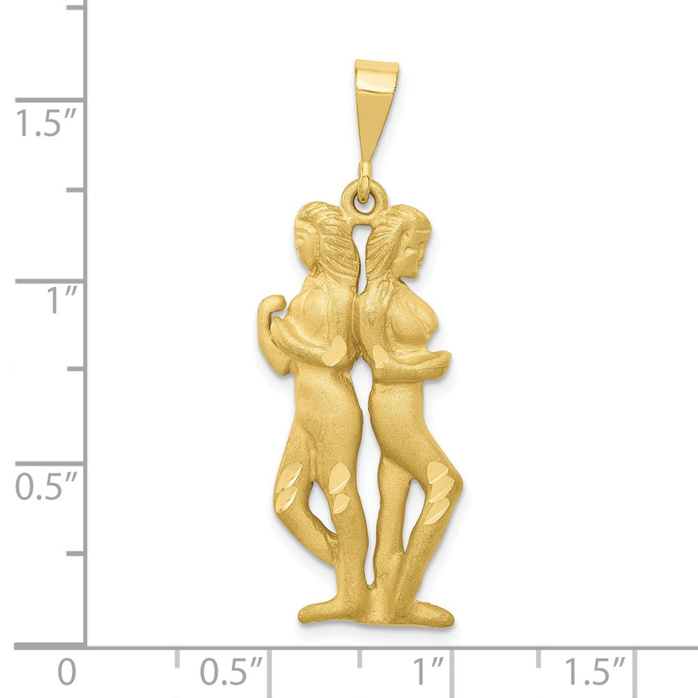 10K Gelbgold Gemini Tierkreis Charm
