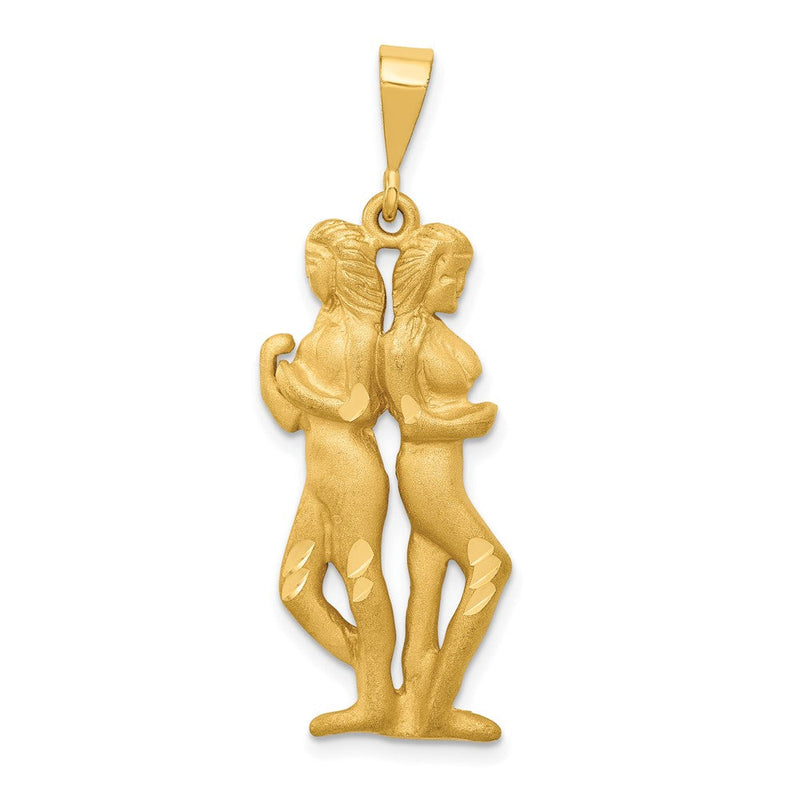 10K Gelbgold Gemini Tierkreis Charm