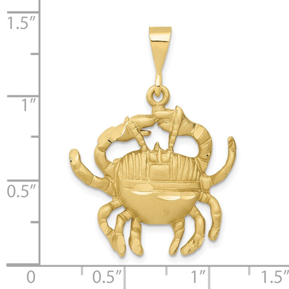 10K Gelbgold Cancer Tierkreis Charm