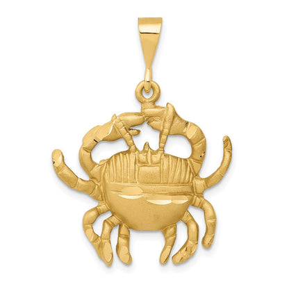 10K Gelbgold Cancer Tierkreis Charm