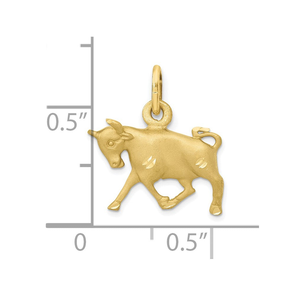 10K Gelbgold Taurus Tierkreis Charm