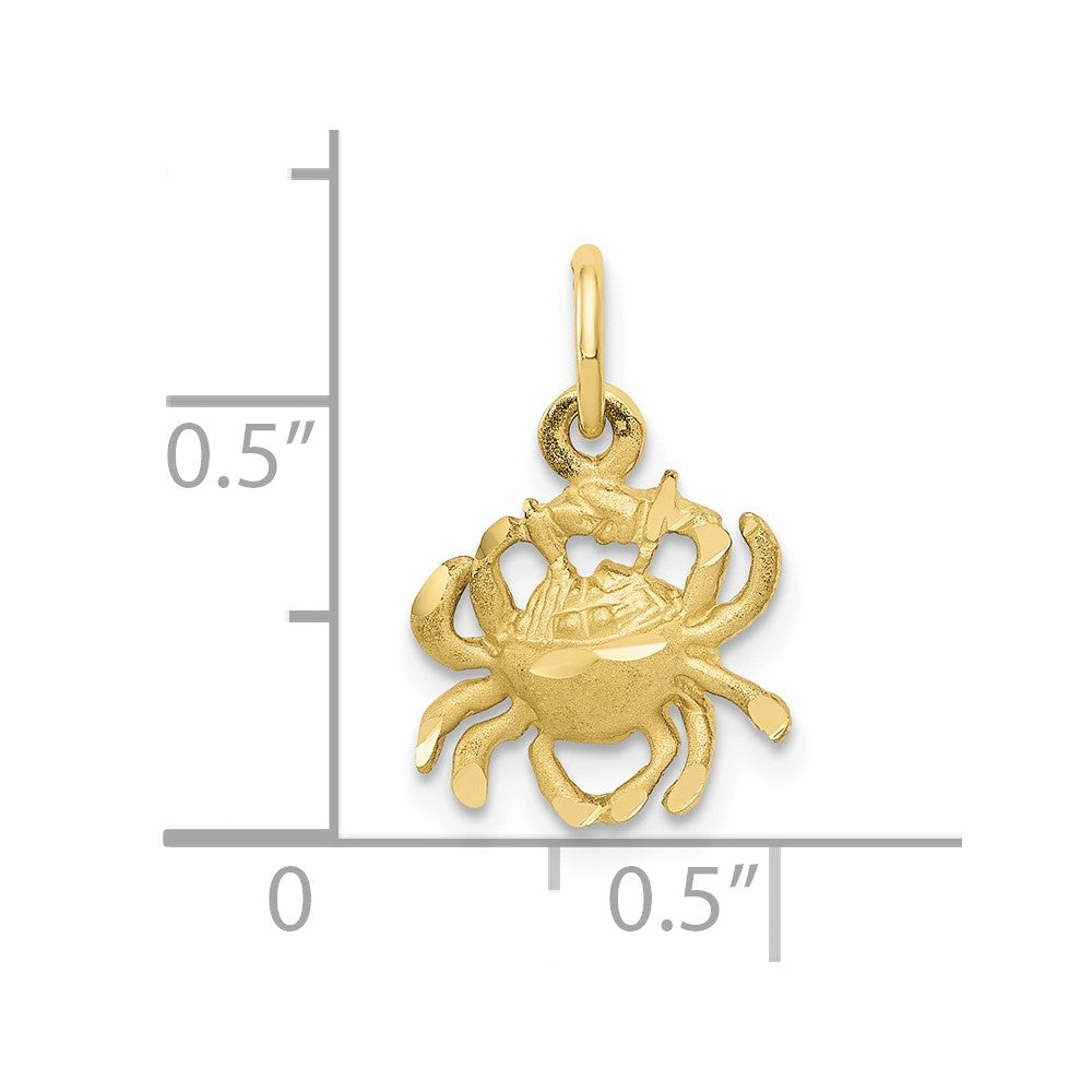 10K Gelbgold Cancer Tierkreis Charm