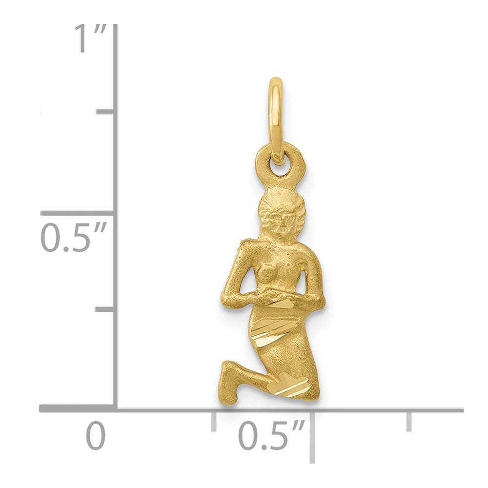 10K Gelbgold Virgo Tierkreis Charm