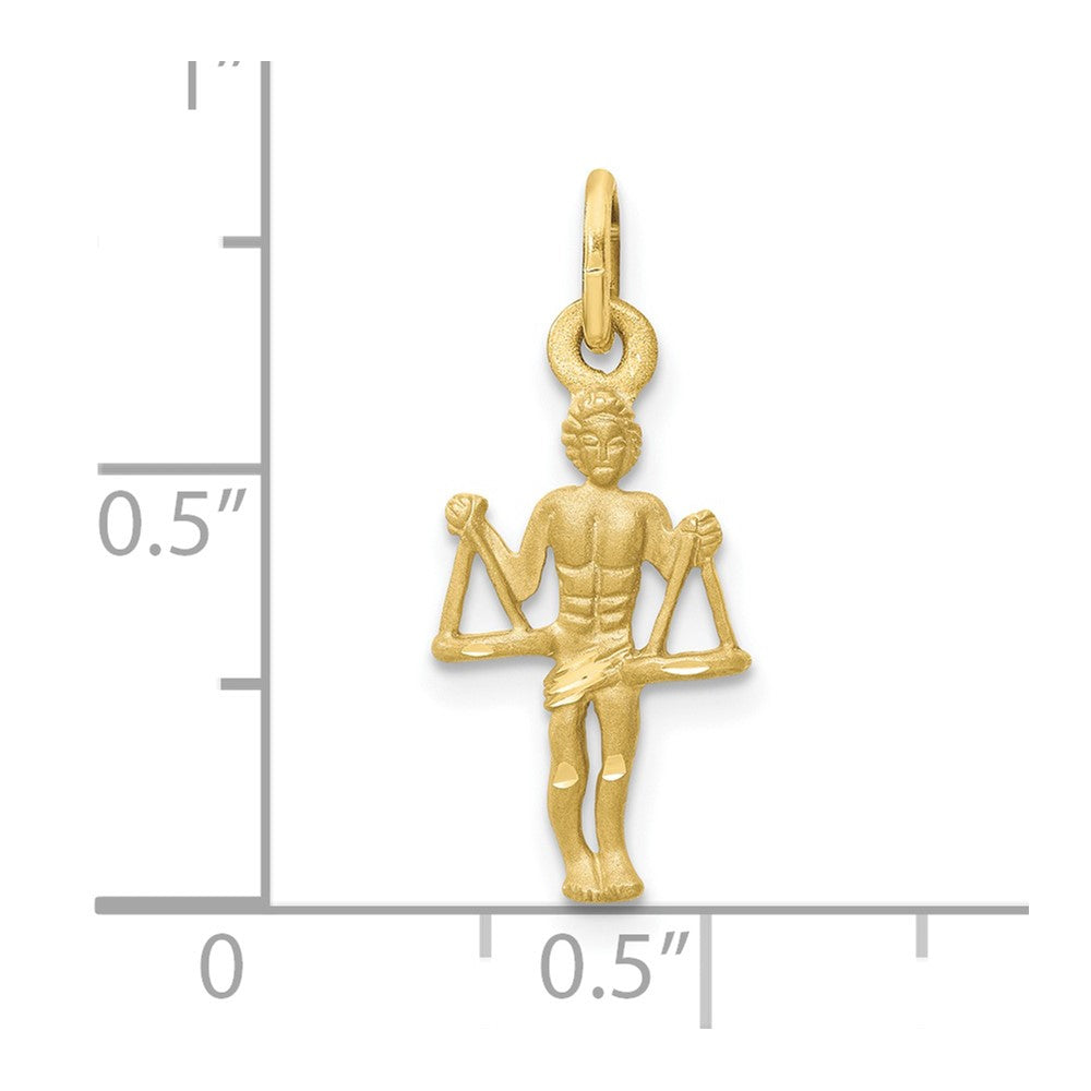 10K Gelbgold Libra Tierkreis Charm