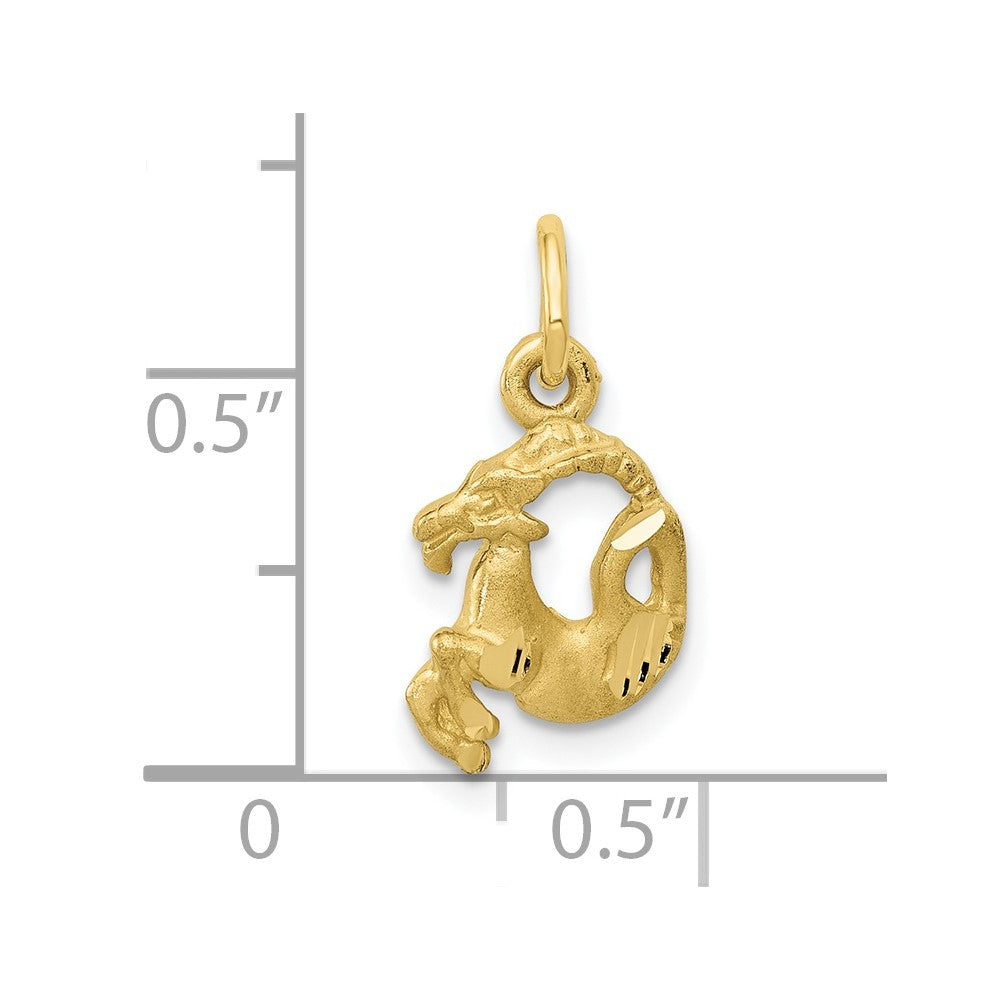 10K Gelbgold Capricorn Tierkreis Charm