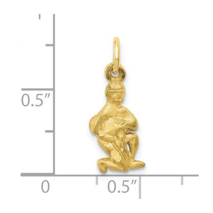 10K Gelbgold Aquarius Tierkreis Charm