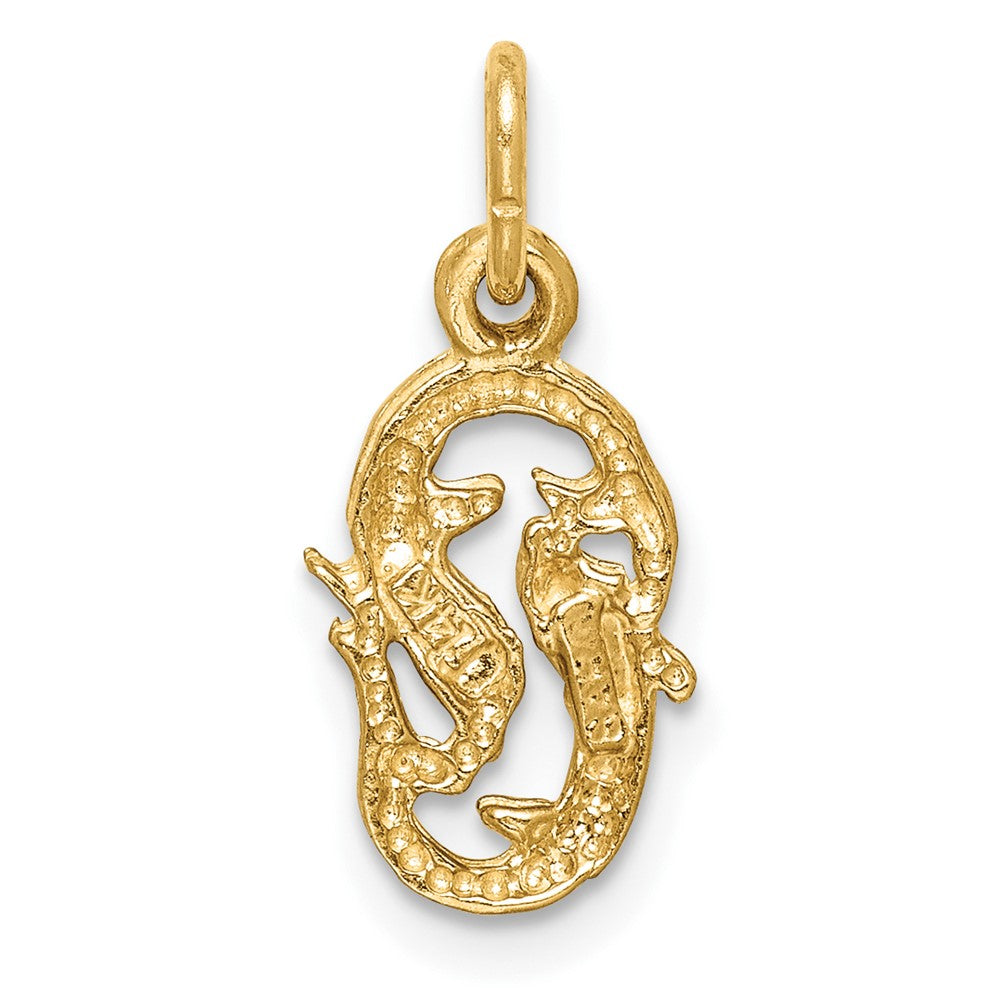 10K Gelbgold Pisces Tierkreis Charm