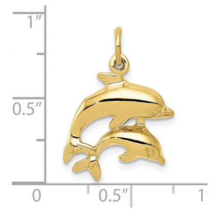 10K Gelbgold Delfin Charm