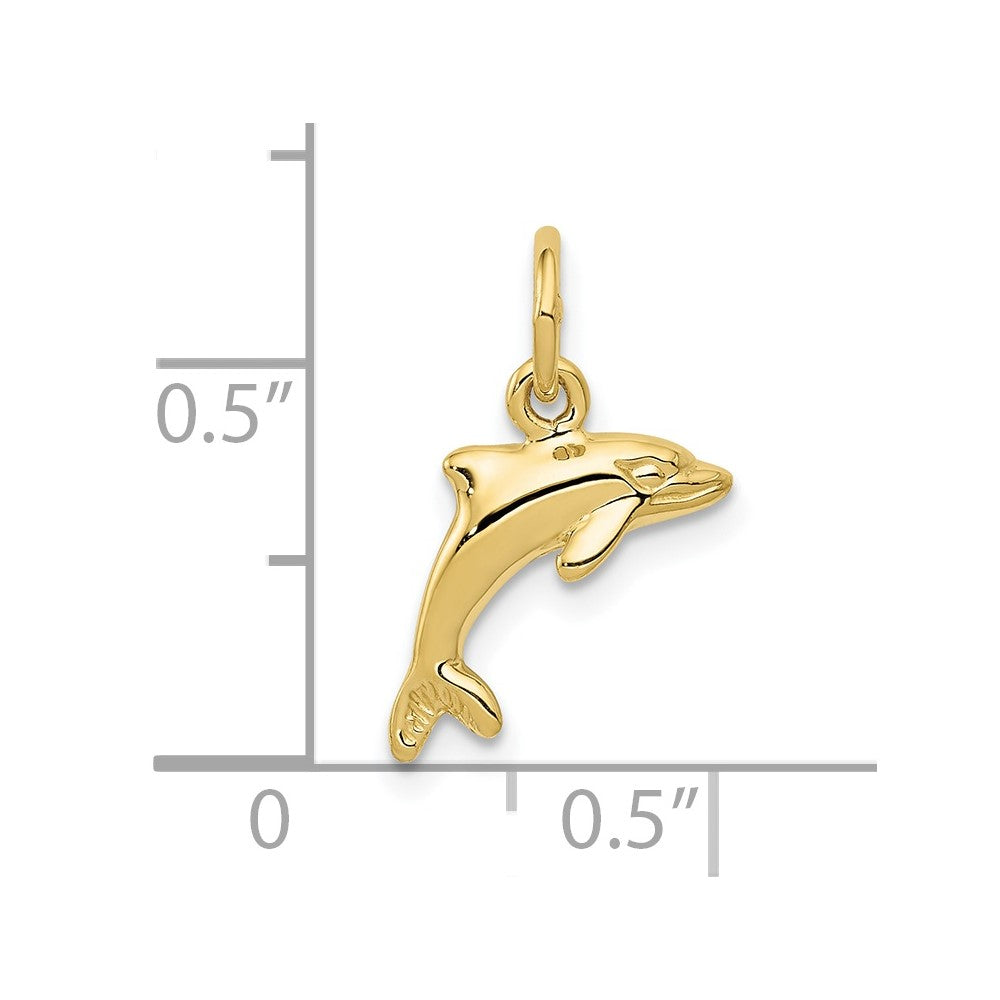 10K Gelbgold Delfin Anhänger
