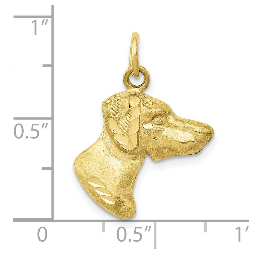 10K Gelbgold 10ky Hund Charm