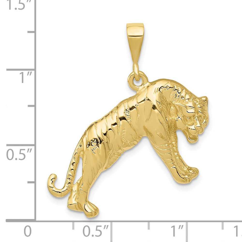 10K Gelbgold Tiger Charm