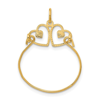 10K Gelbgold Herz Charm Halter
