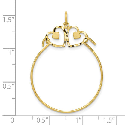 10K Gelbgold Herz Charm Halter