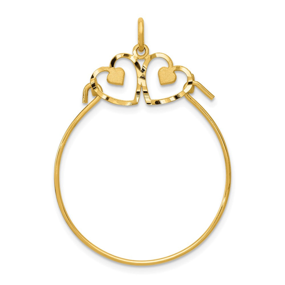10K Gelbgold Herz Charm Halter