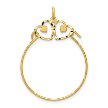 10K Gelbgold Herz Charm Halter