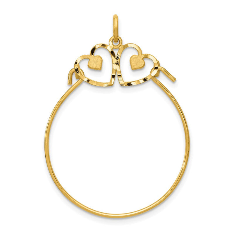 10K Gelbgold Herz Charm Halter