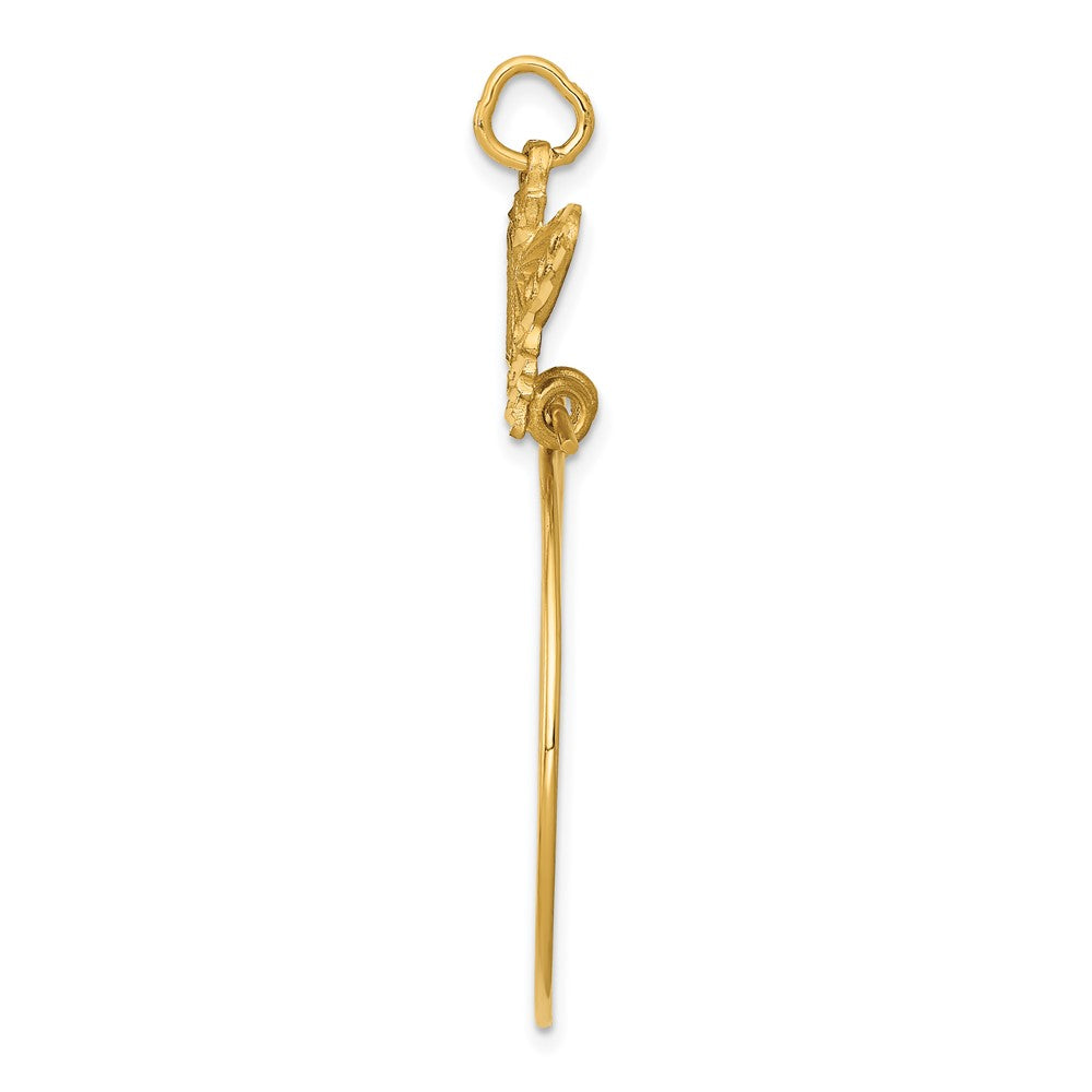 10K Gelbgold Schmetterling Halter Charm