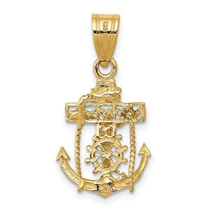 10K Gelbgold Mariners Kreuz Anhänger