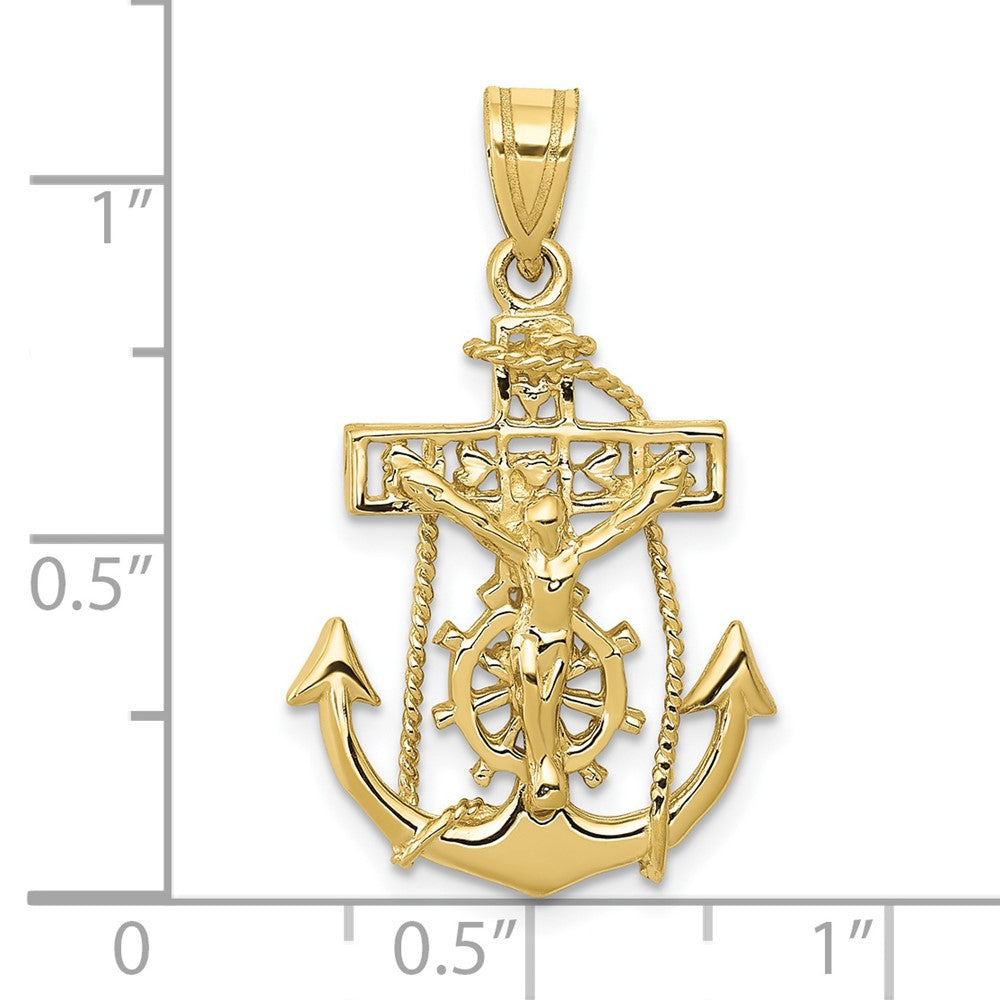 10K Gelbgold Mariners Kreuz Anhänger