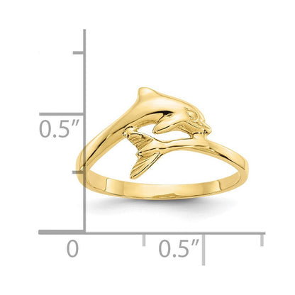 10K Gelbgold Delfin Ring