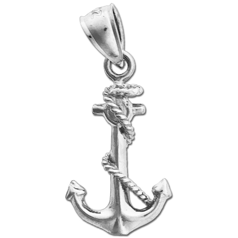 14K Gold 3D Schiff-Tau-und-Anker-Charm