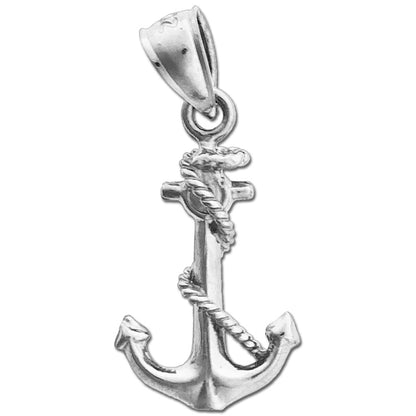 14K Gold 3D Schiff-Tau-und-Anker-Charm