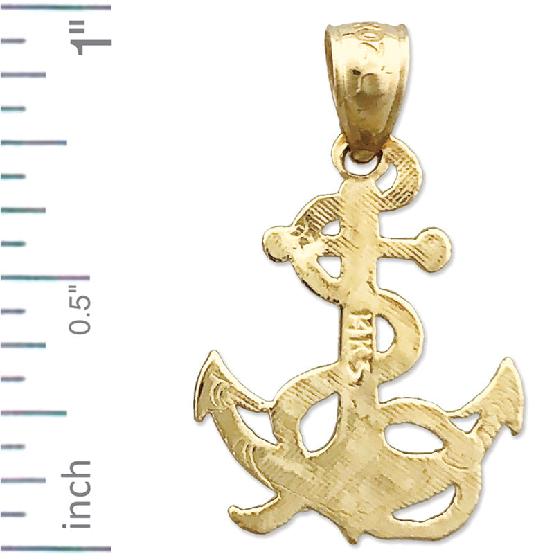585 Gold Anker-Anhänger