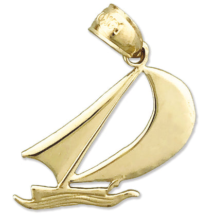 14K Gold Mini-Segelboot-Charm