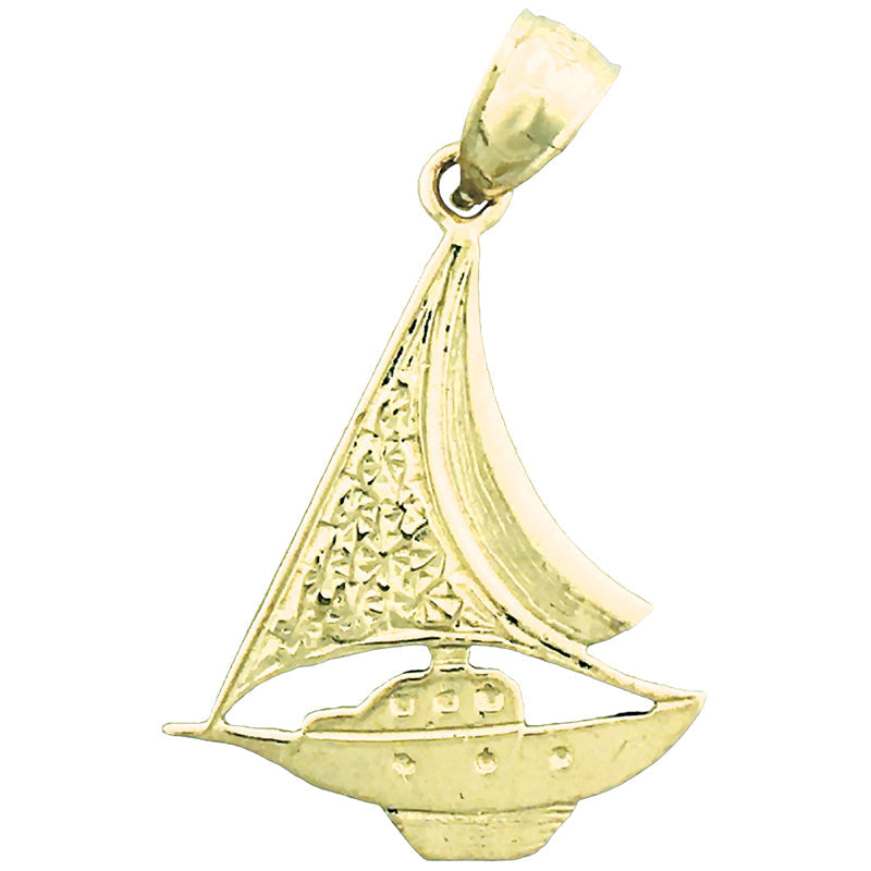 14K Gold Anhänger Segelboot