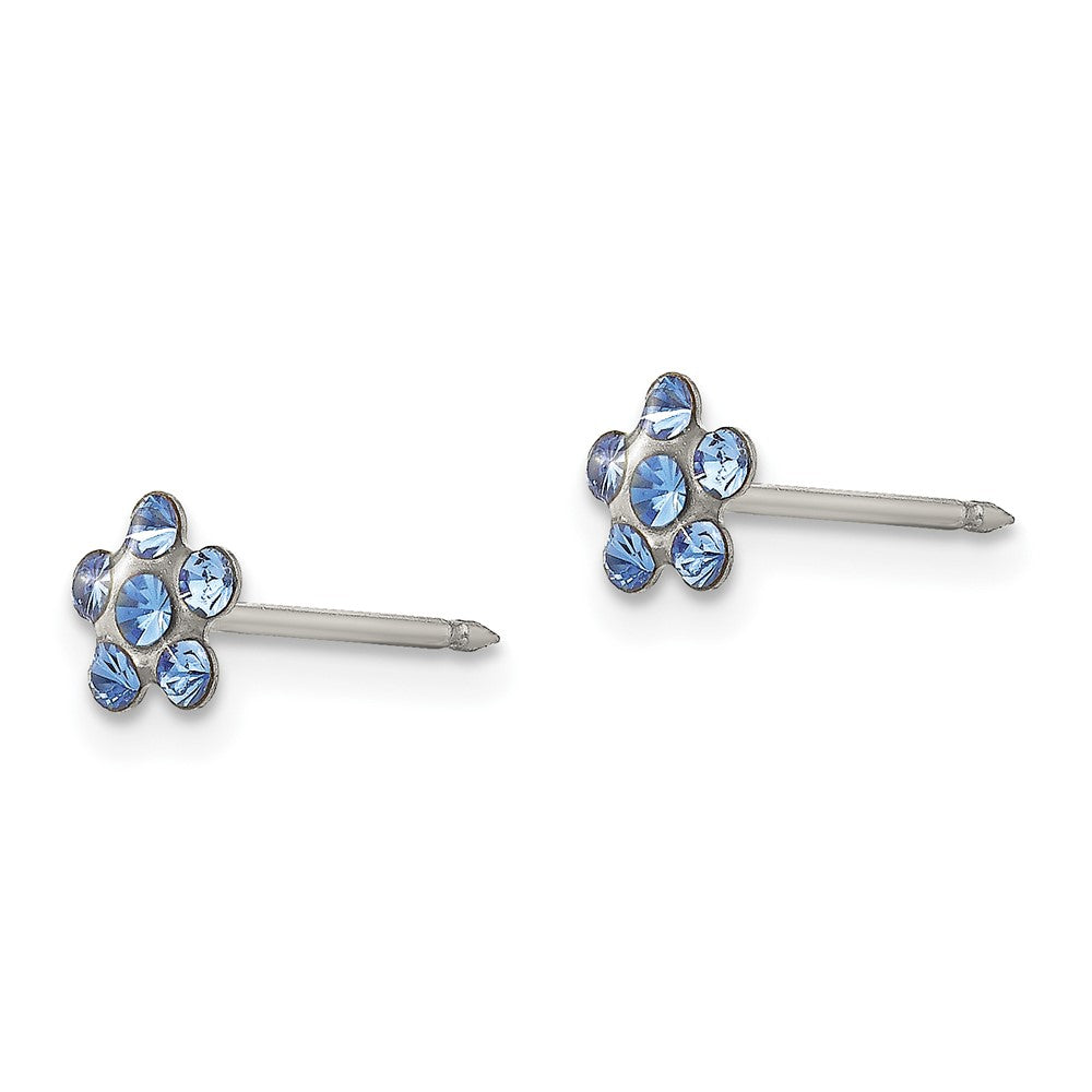 Edelstahl Inverness Blau Kristall Ohrstecker