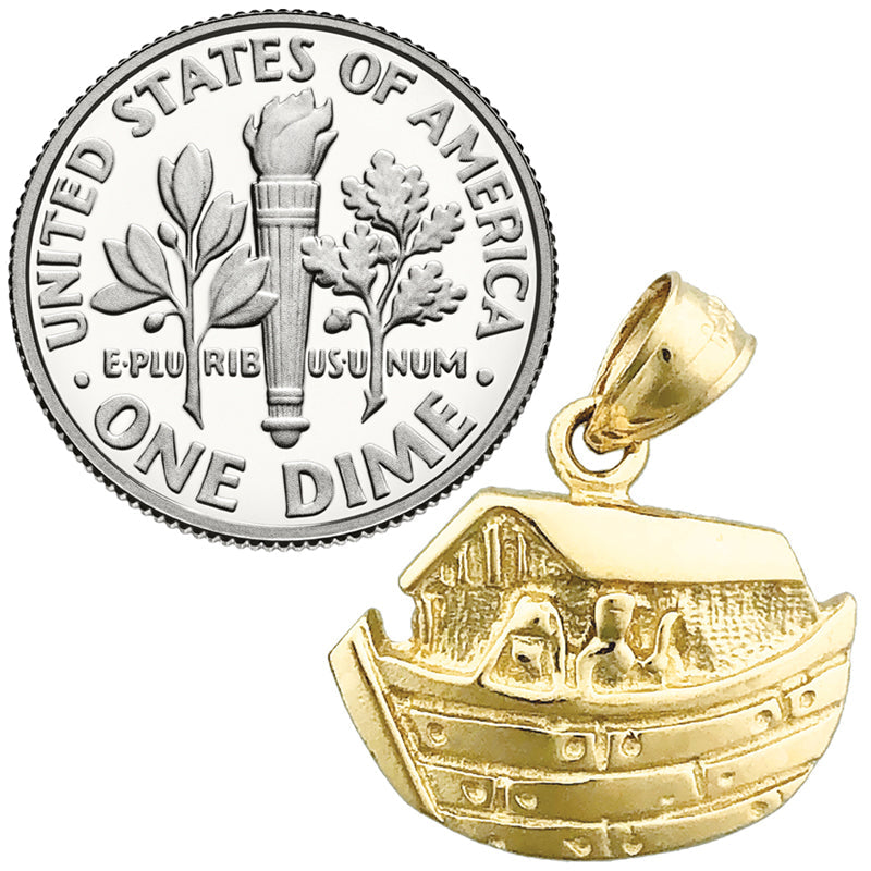 14K Gold Noahs Arche mit Noah Charm