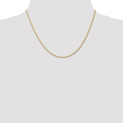 14K Gelbgold Carded 1.55mm Ankerkette Kordel mit Federring Verschluss Halskette