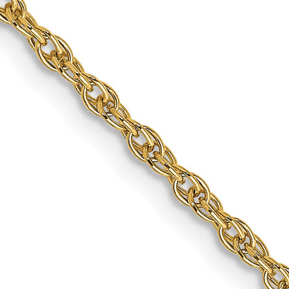 14K Gelbgold Carded 1.55mm Ankerkette Kordel mit Federring Verschluss Halskette