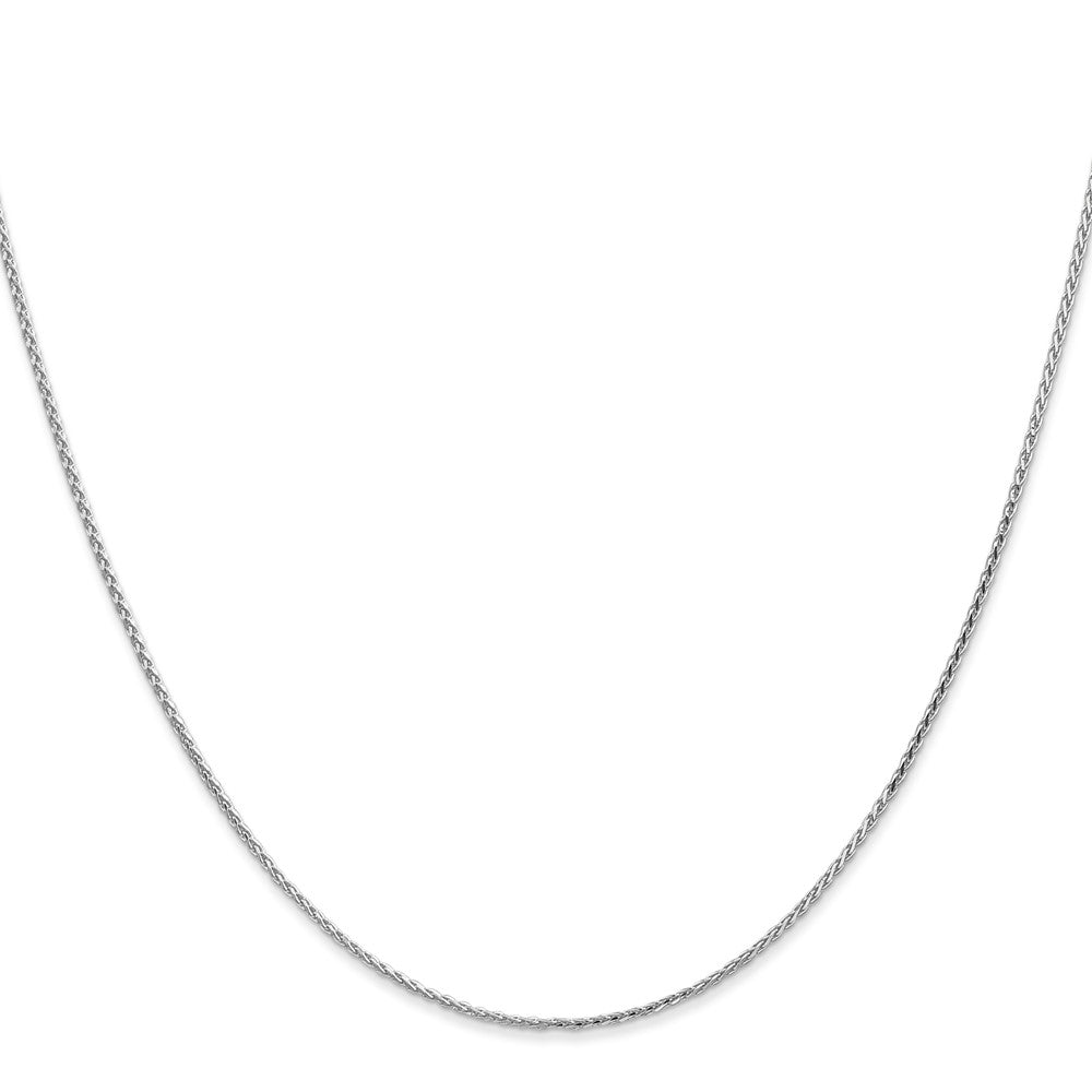 14K Weißgold 1.0mm Diamantiert Weizen Halskette