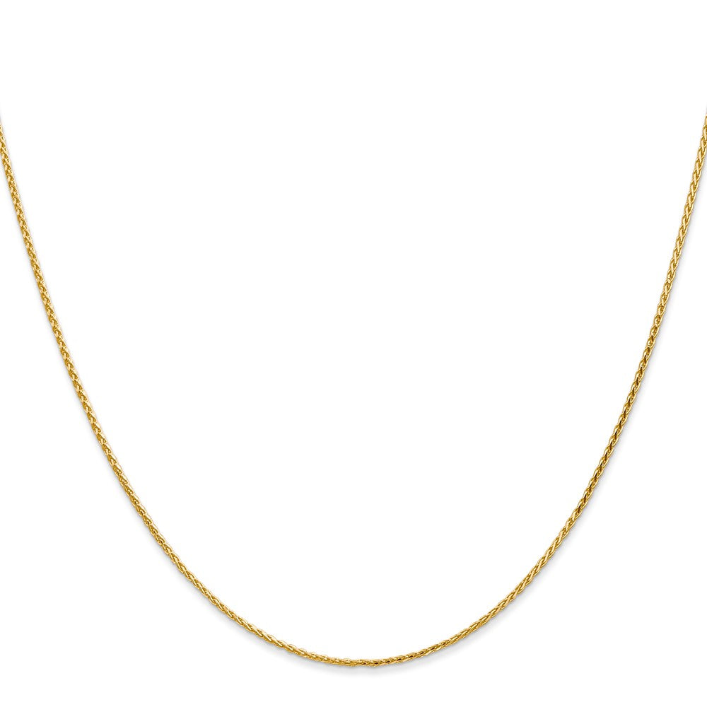 14K 1.0mm Diamantiert Weizen Halskette