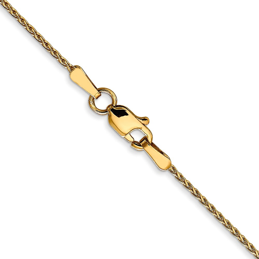 14K 1.0mm Diamantiert Weizen Halskette