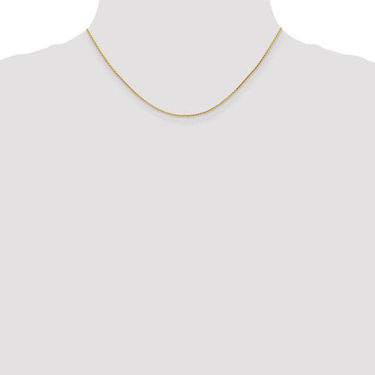 14K 1.0mm Diamantiert Weizen Halskette