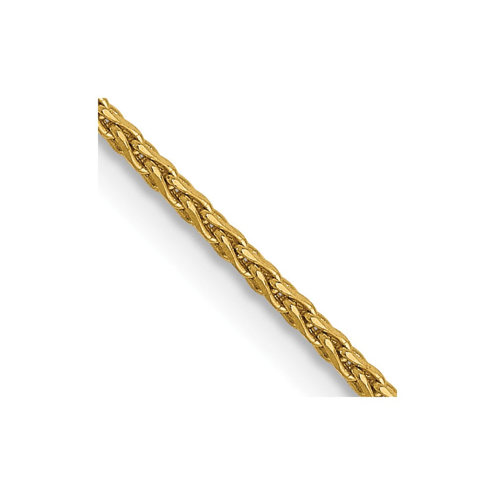 14K 1.0mm Diamantiert Weizen Halskette