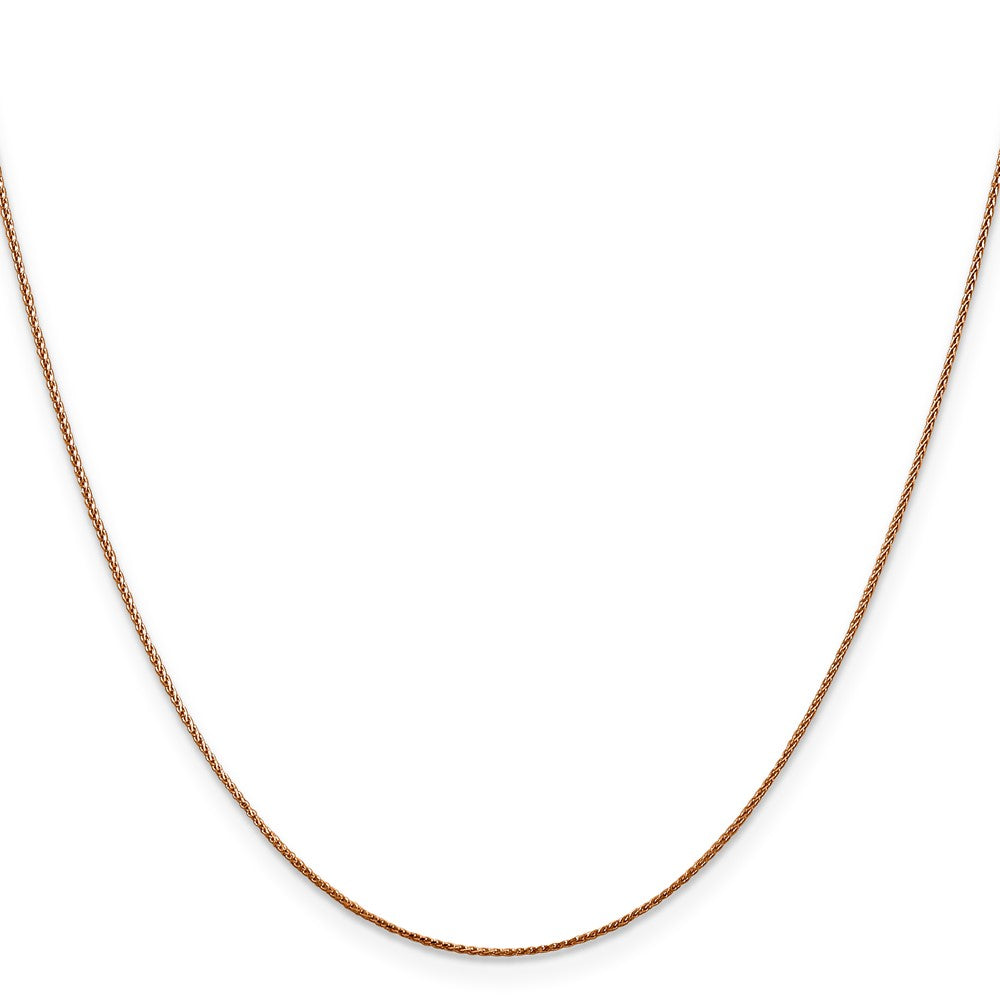 14K Roségold.8mm Ährenkette Halskette