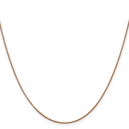 14K Roségold.8mm Ährenkette Halskette
