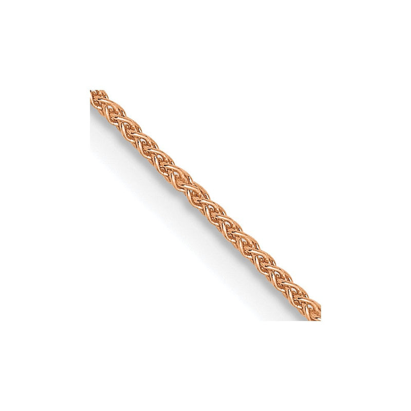 14K Roségold.8mm Ährenkette Halskette