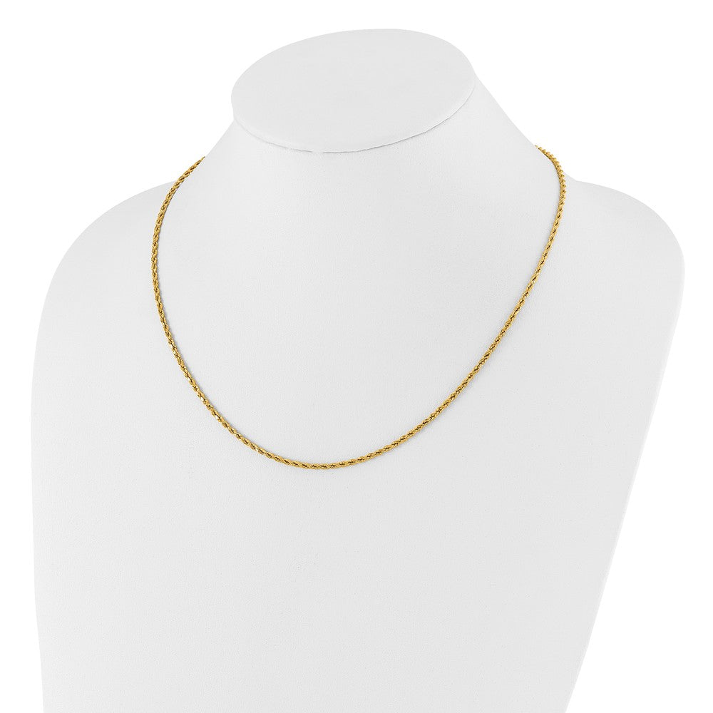 22 Zoll 14K Verstellbar 2mm Diamantiert Kordel Halskette