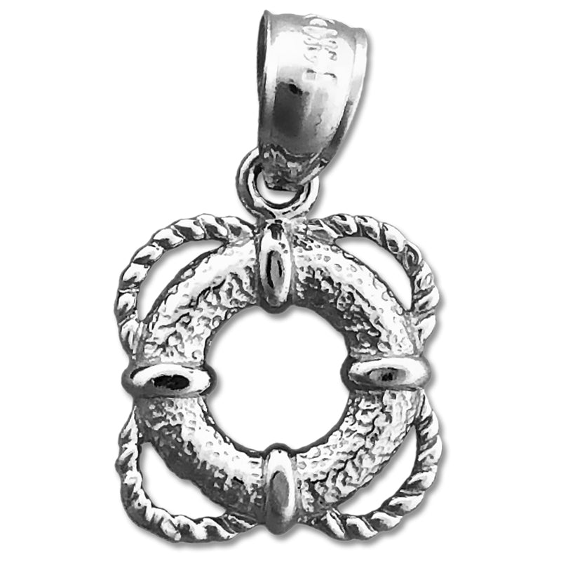 14K Gold Rettungsring-Charm
